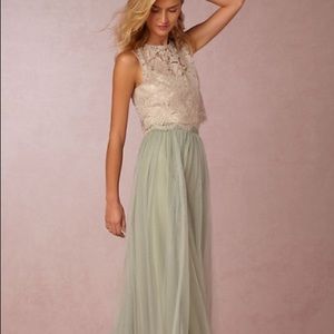 BHLDN Louise Tulle skirt in Sea Glass